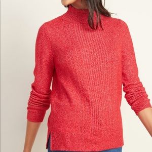 Women’s Old Navy Mock-Neck Pointelle Sweater